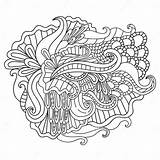 Coloring Pages For AdultsDecorative Hand Drawn Doodle Nature  sketch template