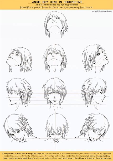 Anime Head Angles Perspective by Lairam on DeviantArt Anime Face ...