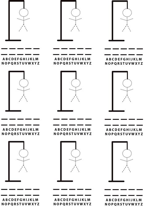 Printable Hangman Game Hangman Printable PDF Instant - Etsy | Hangman game, Pen and paper games ...