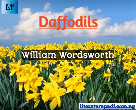 Poem: DAFFODILS by William Wordsworth - Literature PADI