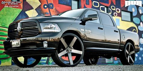 Dodge Ram 1500 Dub Baller - S116 Wheels Black & Machined with Dark Tint