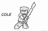 Lego Ninjago Cole Coloring Pages Sketch Page sketch template