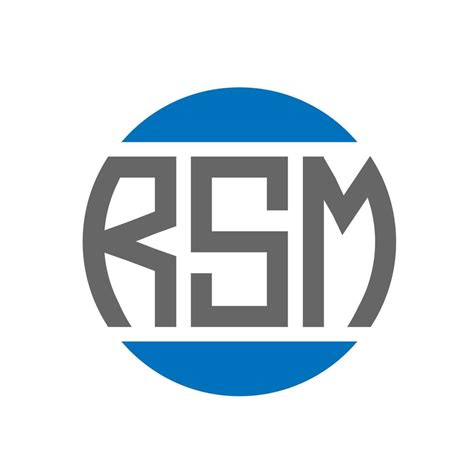 RSM letter logo design on white background. RSM creative initials circle logo concept. RSM ...