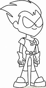 Robin Coloring Page  Free Teen Titans Go Pages sketch template