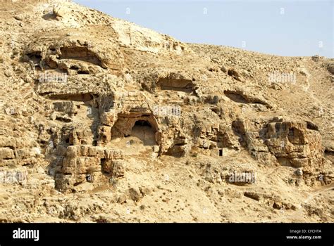 Ascetic monk caves at the Monastery of Mar-Saba (St Savva), Judean ...