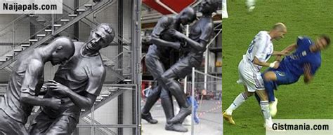 [Photos] Statue Showing Zinedine Zidane’s Headbutt Unveiled In Paris - Gistmania