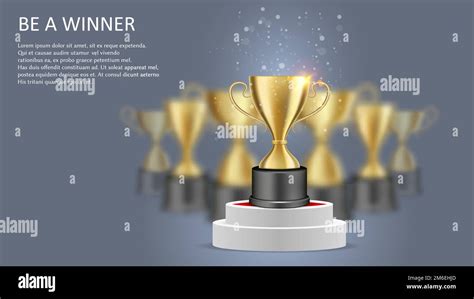 Be a winner poster web banner template, vector illustration Stock ...