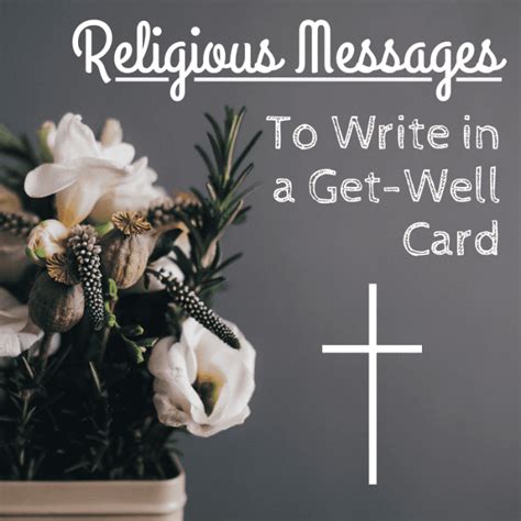 Wishes and Prayers to Write in a Religious "Get Well Soon" Card - Holidappy