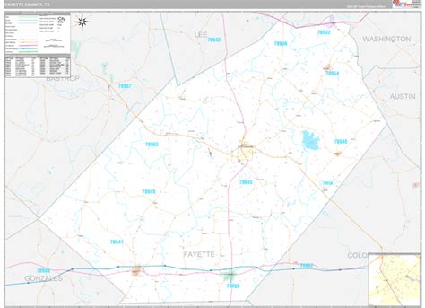 Fayette County, TX Wall Map Premium Style by MarketMAPS - MapSales