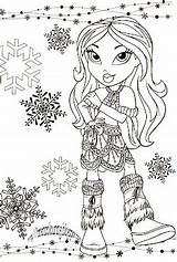 BRATZ COLORING PAGES CHRISTMAS sketch template