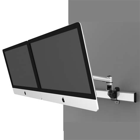 Dual Monitor Wall Mount for Apple w/ Quick Release Two Orientations