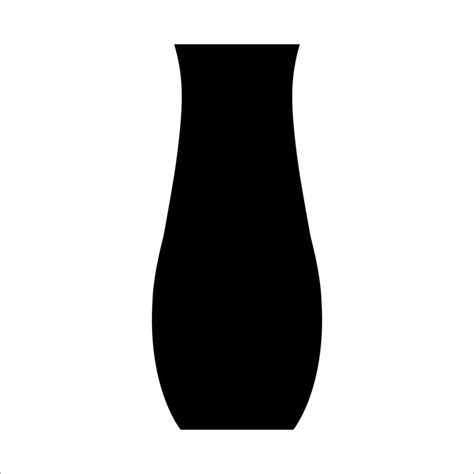 Black vector illustration of modern ceramic vase. Single element in trendy boho style isolated ...