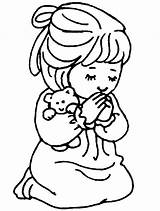 Free Printable Childrens Prayer Coloring Page  sketch template