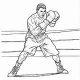 Boxing Coloring Pages sketch template