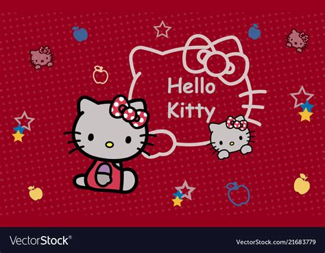 Hello kitty graphics Royalty Free Vector Image