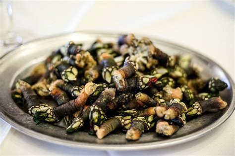 eating 'percebes' (goose/neck barnacles) is like eating the sea ...