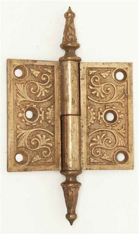 Antique Brass Steeple Door Hinge | Olde Good Things