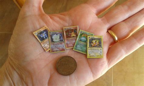 1:12 Miniature Pokemon Cards (5 pcs) – Tiny Must Haves