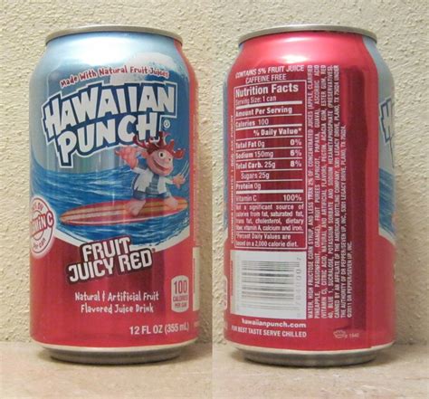 Hawaiian Punch 12 Oz Nutrition Facts - Nutrition Pics