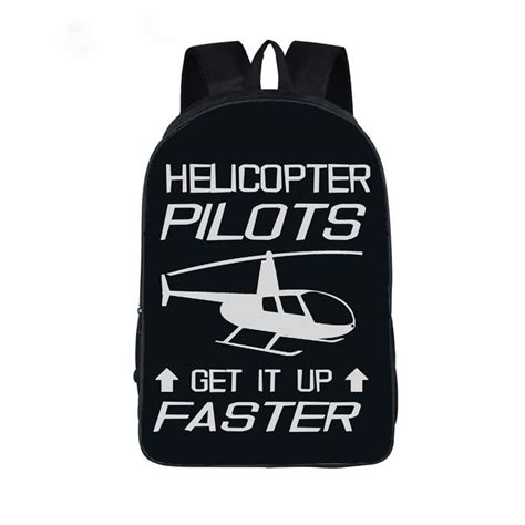 Helicopter Pilots Get It Up Faster Designed Backpack | Helicopter pilots, Designer backpacks ...