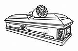 Casket Coloring Pages sketch template