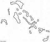 Bahamas Map coloring Page sketch template