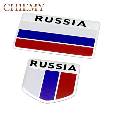 Russia Flag Car Sticker And Decals For Motorcycle Bike 3D Aluminum Stickers On Cars Styling Body ...