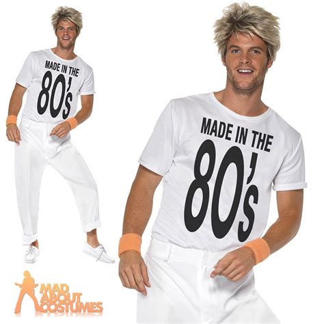 Made in the 80s Costume Wham George Michael Fancy Dress Outfit New ...