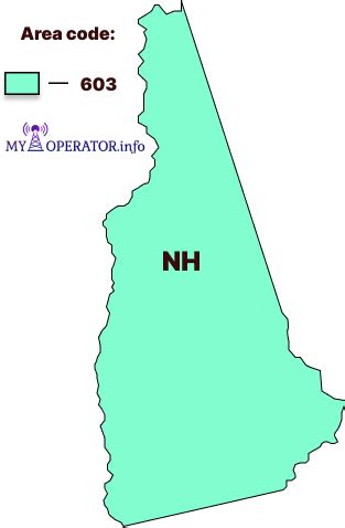 New Hampshire Area Code Map – Coverage and list of area codes