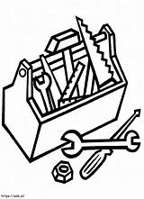 Printable Toolbox coloring Page sketch template