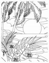 Tropical Paradise Coloring Pages Dive Into Serenity sketch template