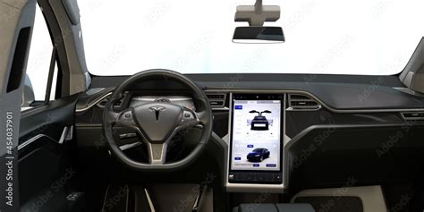 Tesla Model X P100D interior Stock Photo | Adobe Stock