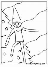 Elf Shelf Coloring Sheets Pages Christmas Printable Cute  sketch template