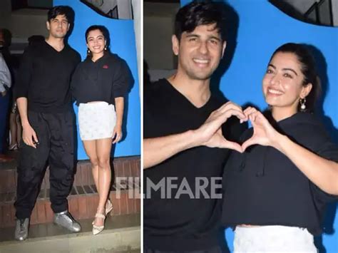 Sidharth Malhotra and Rashmika Mandanna clicked arriveing for the ...