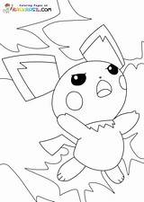 Pichu Coloring Pages sketch template