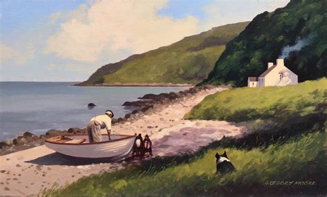 Preparing the Boat, Murlough Bay, Ballycastle by Gregory Moore – Irish ...