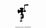 Old Manual Meat Grinder Silhouette High Stock Vector Royalty Free  sketch template
