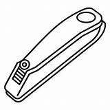 Nail clipper outline coloring Book Page Line Art drawing  Premium AI sketch template