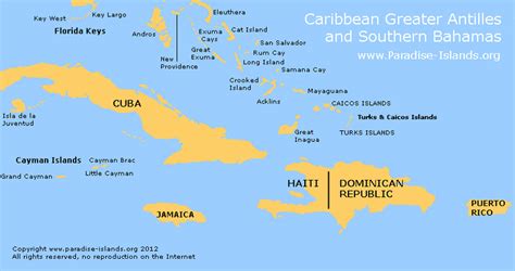 Greater Antilles | Caribbean Greater Antilles Map