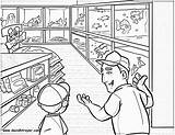 Grocery Store Coloring Page Coloring Pages sketch template