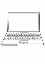 Laptop Coloring Page sketch template