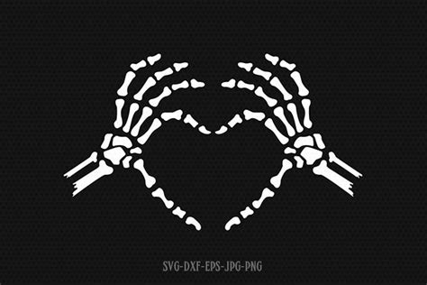 Skeleton heart hands svg Skeleton Hand Love svg halloween | Etsy