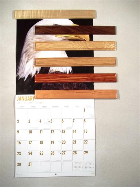 Wood Calendar Holder, Wall Calendar, Wedding Memorial, Cherry Wood, Clamps, 9 And 10, Etsy ...