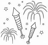 Firework coloring Pages To Download And Print For free sketch template