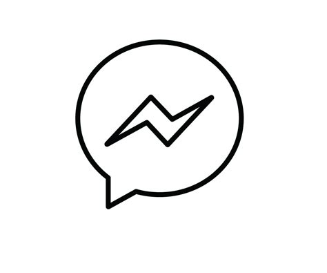 facebook messenger icon vector black outline | Vectoy