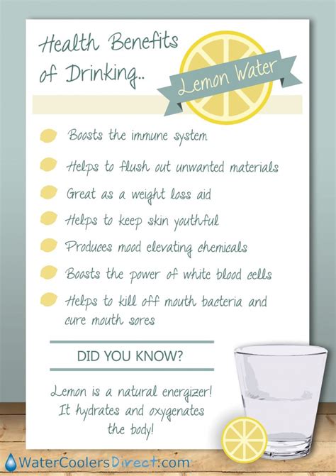 Health Benefits of Drinking Lemon Water