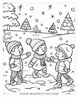 42 Winter Coloring Pages  sketch template