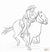 Cowboy Cowgirl Coloring Pages At GetColoringscom  Free Printable sketch template