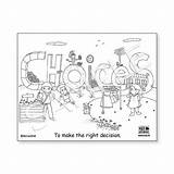 Making Good Choices Coloring Sheet Pages sketch template