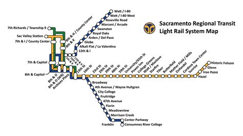 Simplified Light Rail Map for Sacramento, CA : mapmaking